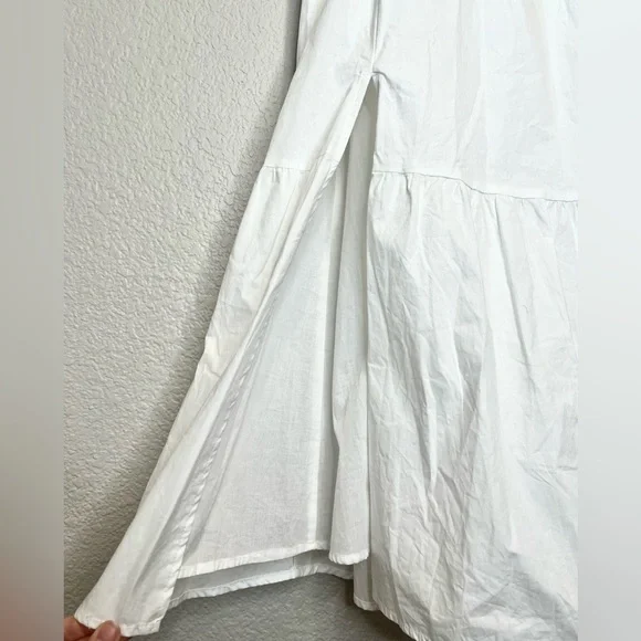 NWT Astr Puff Sleeve Poplin White Dress, S - Picture 6 of 10